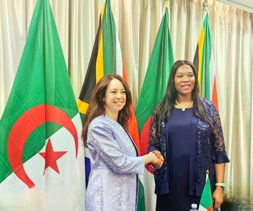 Mme. Mansouri rencontre la vice-ministre des relations internationales et de la coopération de la République d'Afrique du Sud